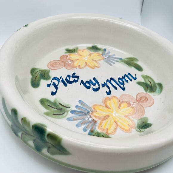 Pies By Mom Louisville Stoneware Pie Dish Vintage Bakeware Kentucky USA Baking - Picture 2 of 7